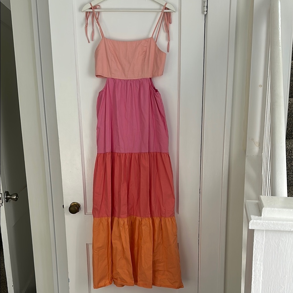 Altar'd State Pink and Orange Maxi Dress